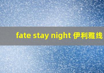 fate stay night 伊利雅线